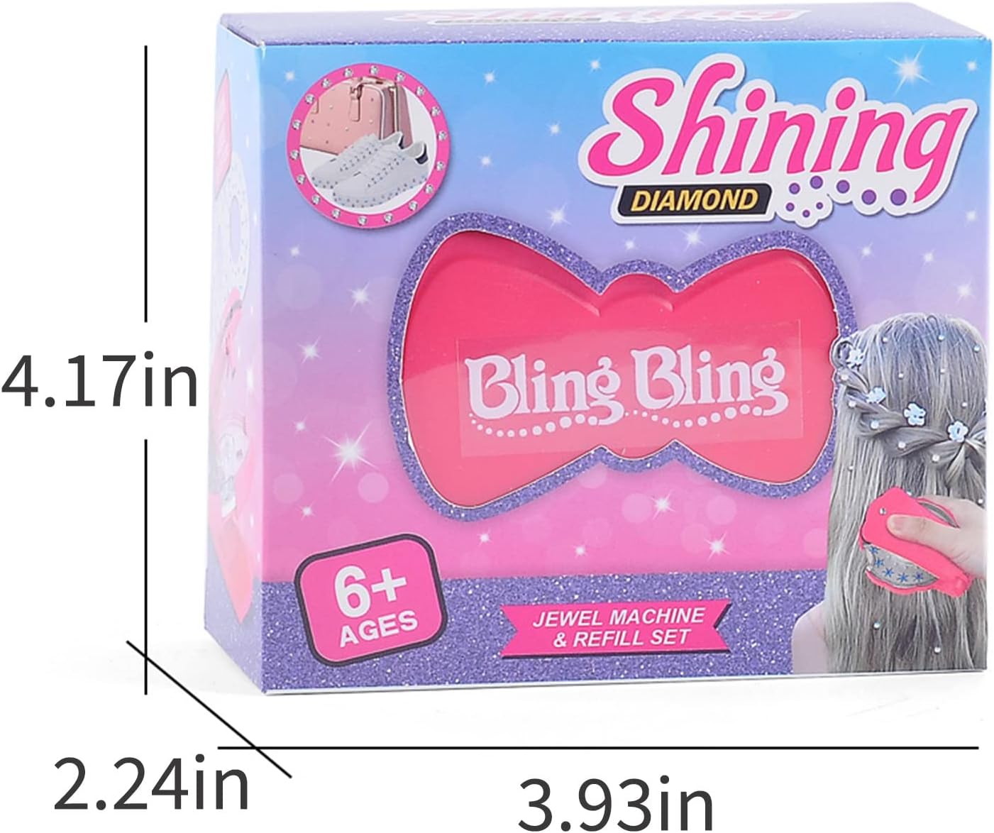 Blinger® Radiance Collection Starter Kit - Gem Stamper With 150 Rhinestones For Hair, Clothes & Crafts