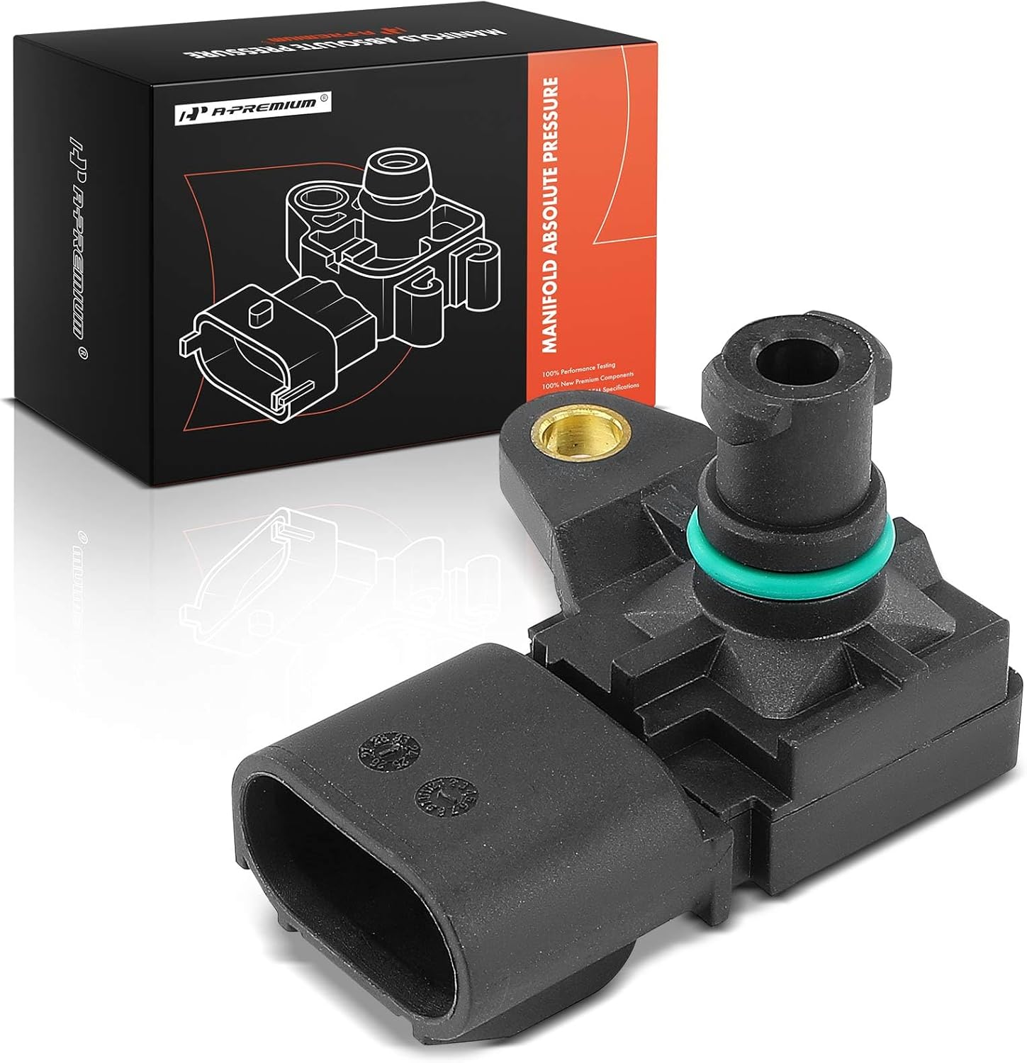A-Premium Manifold Pressure (MAP) Sensor [3 Pins] Compatible with Jeep Grand Cherokee 2017 6.4L & Ram 2500 2017-2018 5.7L & Dodge Charger 2017 6.4L, Journey 2017-2019 2.4L, Challenger 2017-2023 6.4L