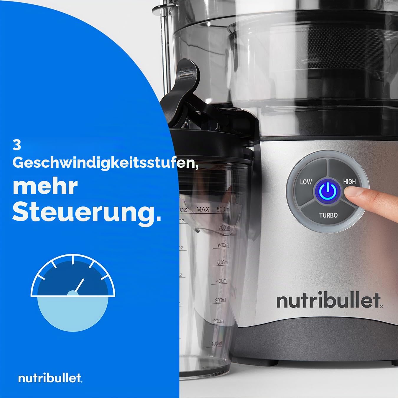 Nutribullet Juicer Pro Compact 2 Liter Zellstoffbecken 1000 W schwarz