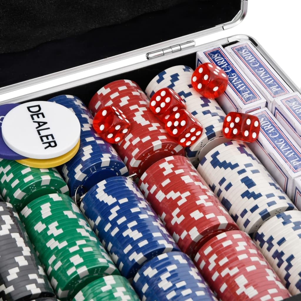 vidaXL Set di Fiches da Poker 600 pz 11,5 g