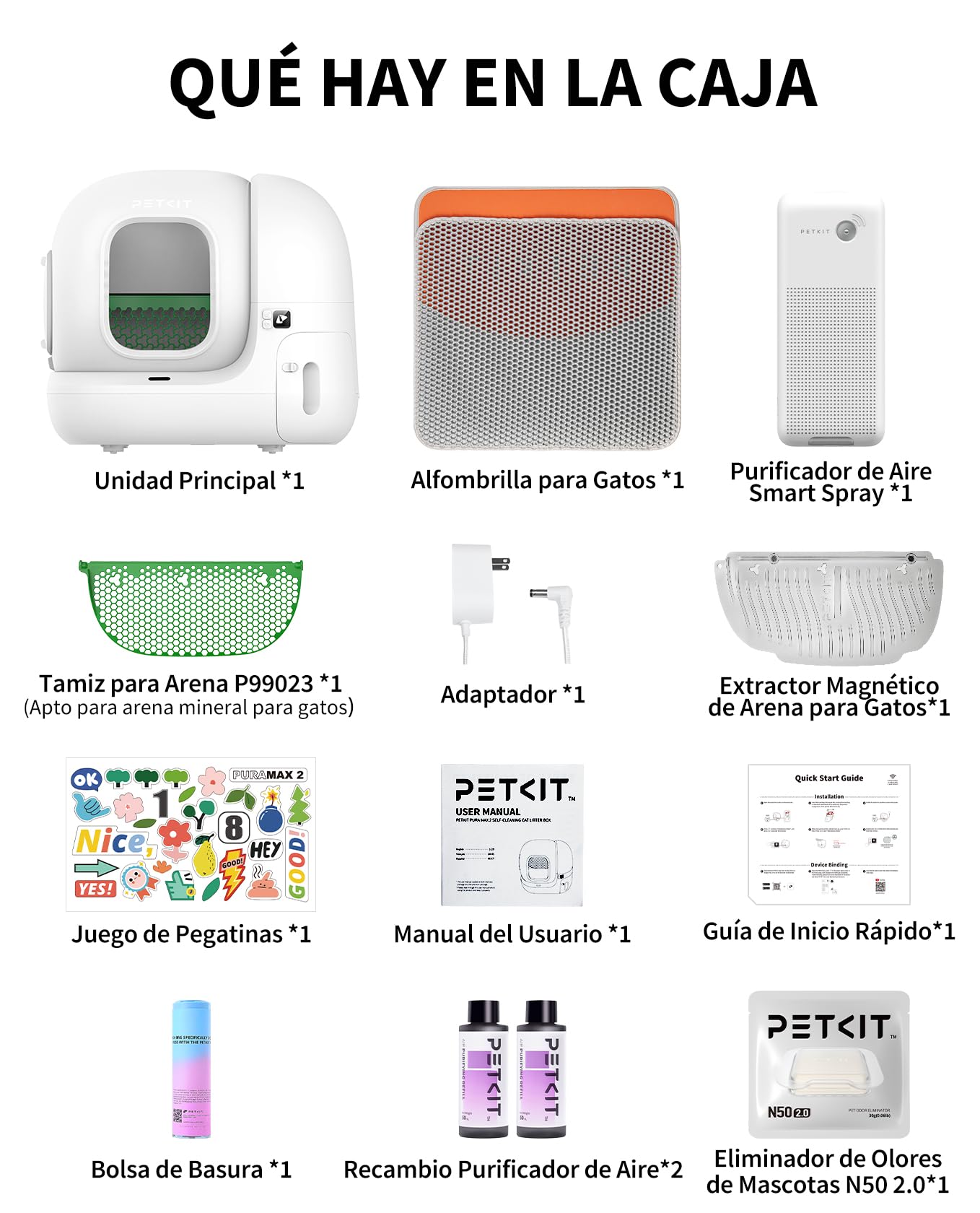 PETKIT Pura MAX 2 Arenero Gatos Autolimpiable, Inodoro para Gato, Arenero Autolimpiable para Gatos, Anti-Fugas, xSecure/Eliminación de Olores/Control de APP/76L, para Varios Gato