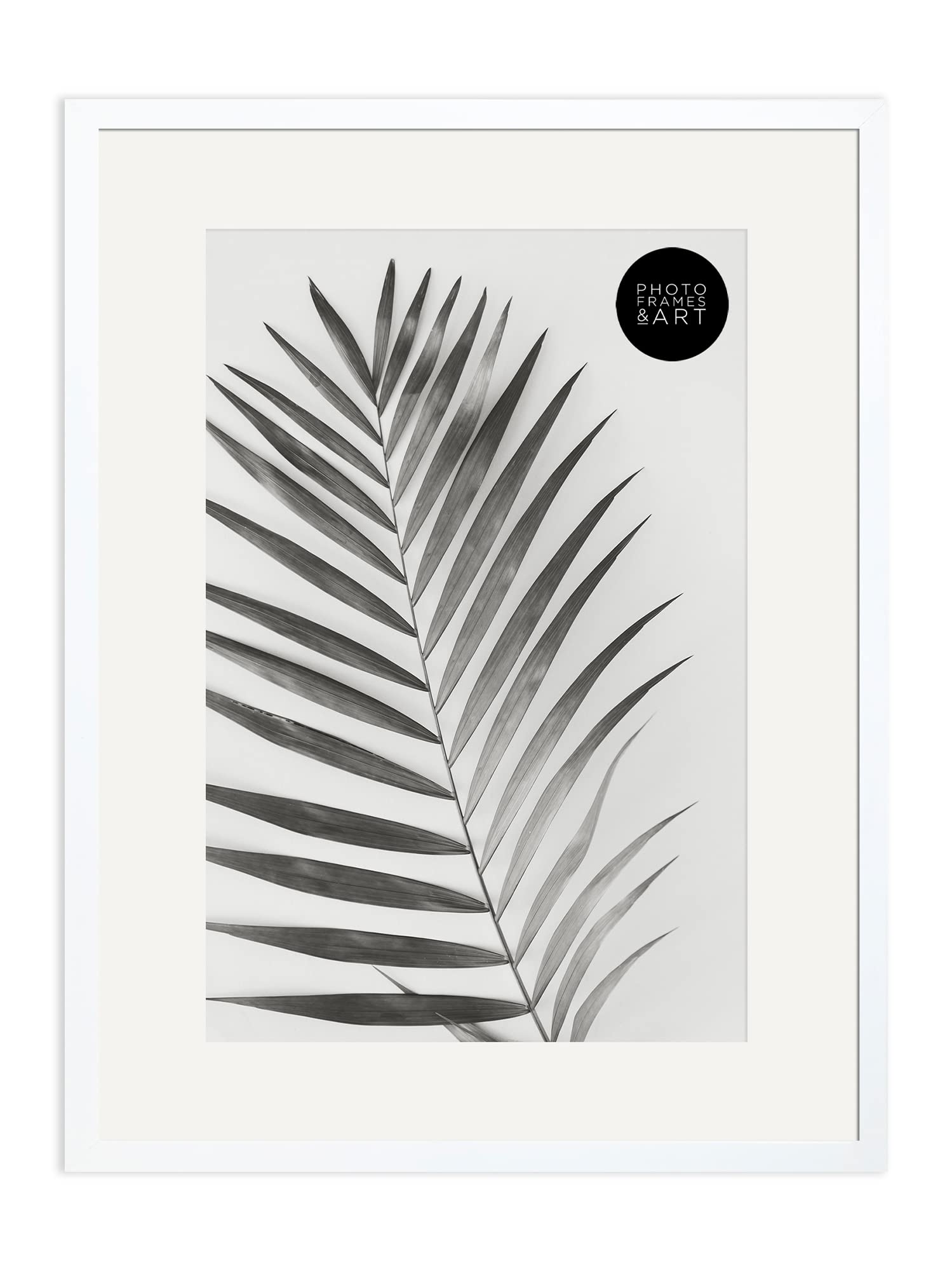 Pf+A White Real Glass 20X16" For A3 Picture Frame With Mount - A3 Oxford Frame With Mount / 20X16" Poster Frame For A3 Print