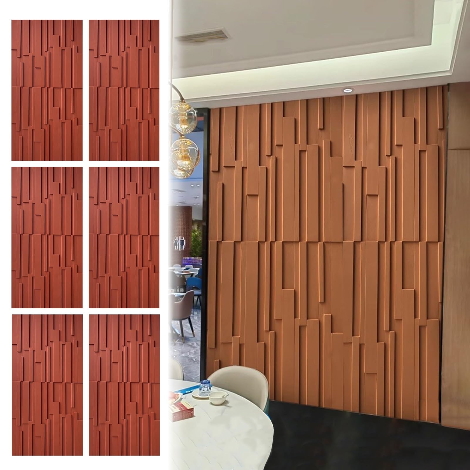 Pannelli da parete impermeabili per soggiorno e cucina, interni ed esterni, set di 6 eleganti decorazioni da parete per la casa e design moderno
