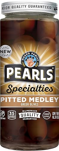 Pearls Especialidades, Aceitunas griegas sin hueso, 6.3 oz, 6 frascos