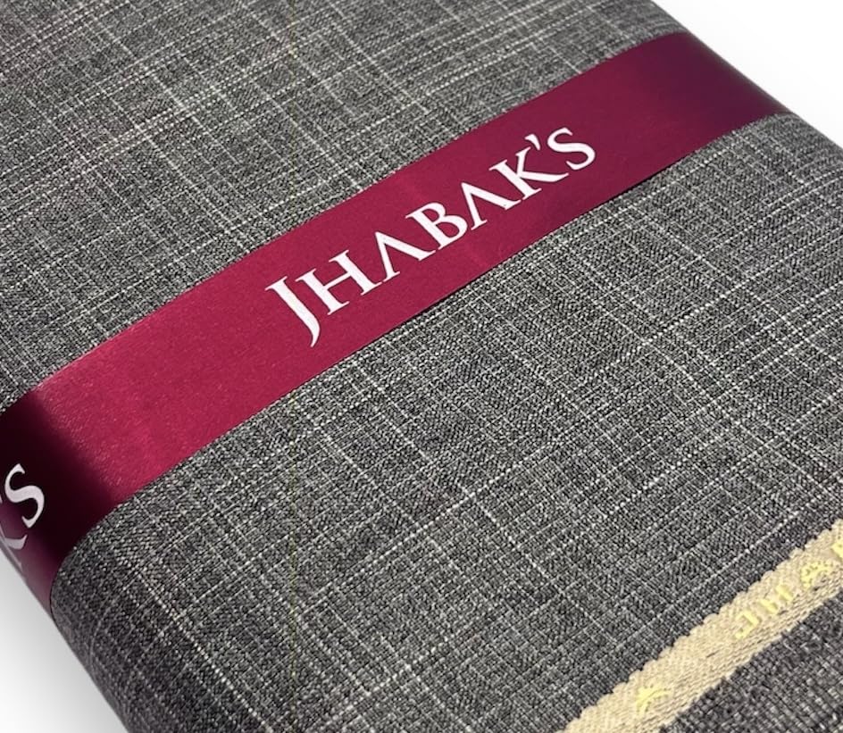 Image of JHABAK'S Unstitched Viscose Rayon Self Design Trouser Fabric - 1.30 Meter