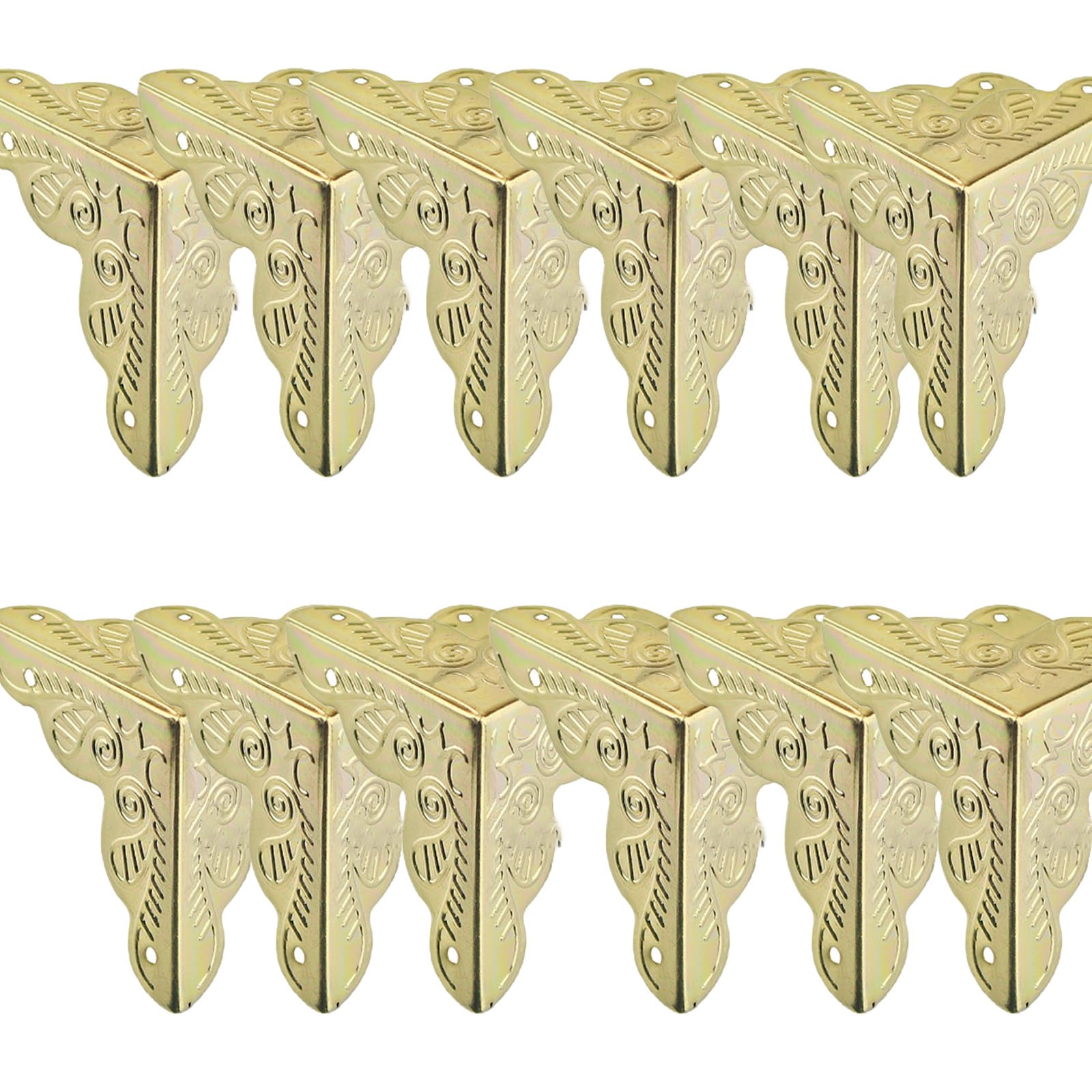 Sheng En Gold Stair Dust Corners For Wooden Steps, Brass Staircase Dust Corners, Star Dust Corners For Stairs, Stair Corner Dust Guards, Dust Corners (,12Pcs)