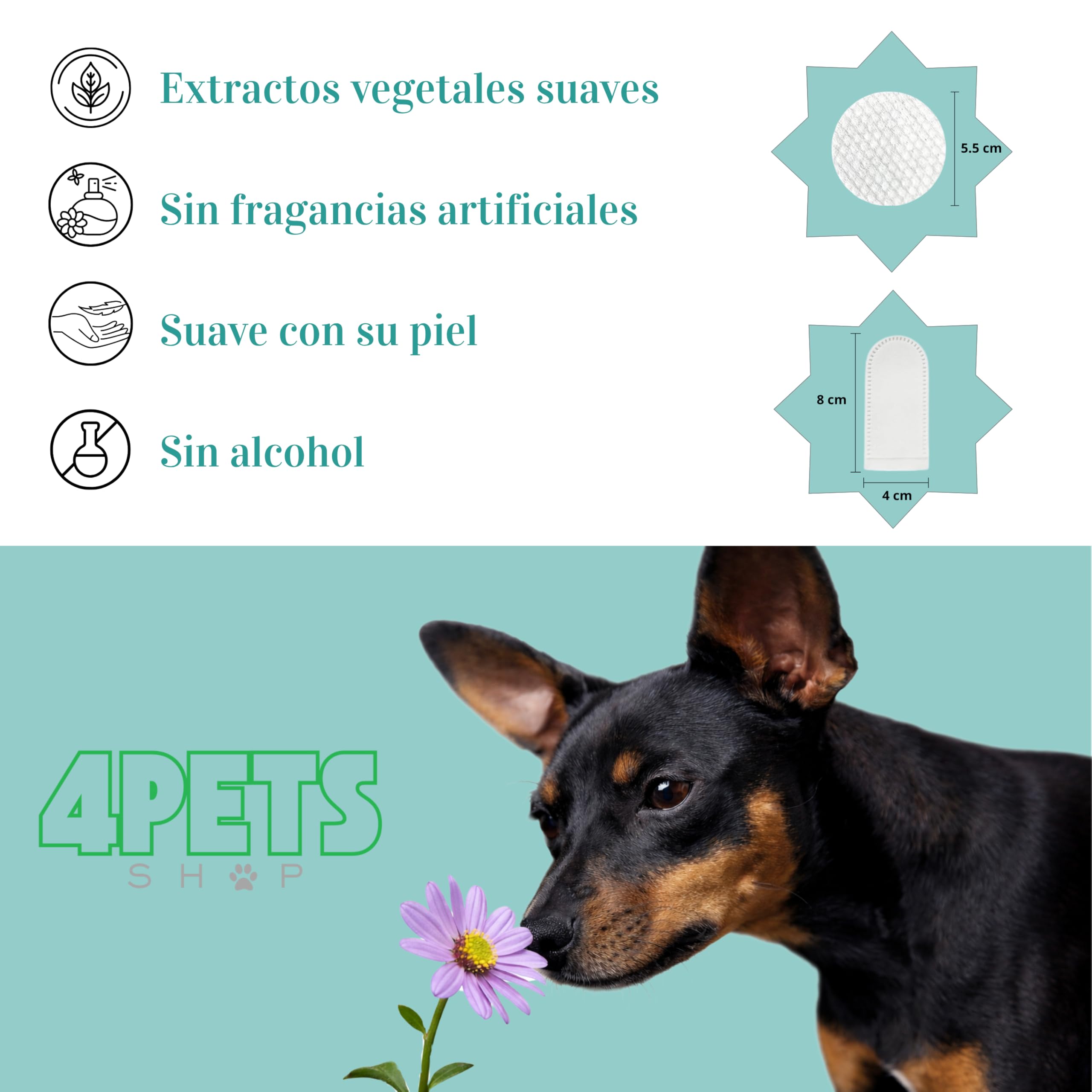 Kit de Higiene para Perros y Gatos 7 en 1 | Limpieza Completa de Ojos, Oídos, Patas y Dientes | Productos Naturales sin Alcohol | Incluye Toalla de Microfibra | Ahorra tiempo y dinero con un único kit que reúne 7 productos esenciales para la higiene diari
