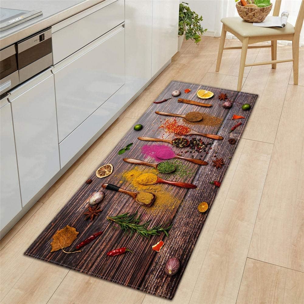 ABenxxou Tapis Antidérapant Cuisine Tapis de Porte Épais 7MM, Absorbant Décoratif devant Evier, 60x180cm