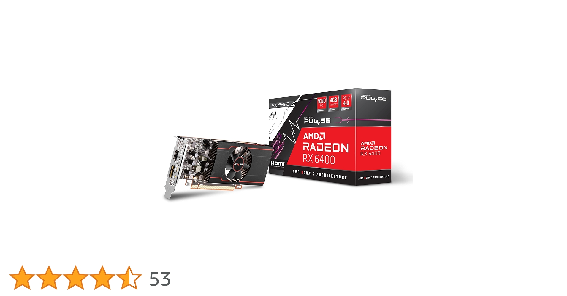 Sapphire RX 6400 【箱、フルブラケット付き】 Sapphire RX 6400 【箱、フルブラケット付き】 Amazon