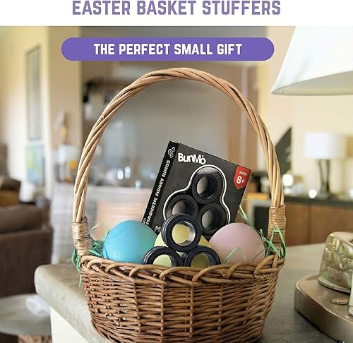 Miniatura 2 de BUNMO Relleno de cesta de Pascua para adolescentes, anillos magnéticos, juguetes para adultos, anillos magnéticos para ansiedad, rellenos de cesta