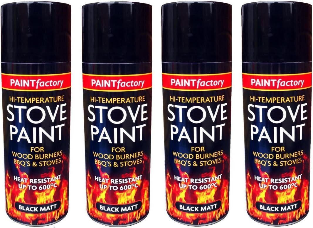High Temperature Black Matt Stove Spray Paint Food Burners BBQ'S