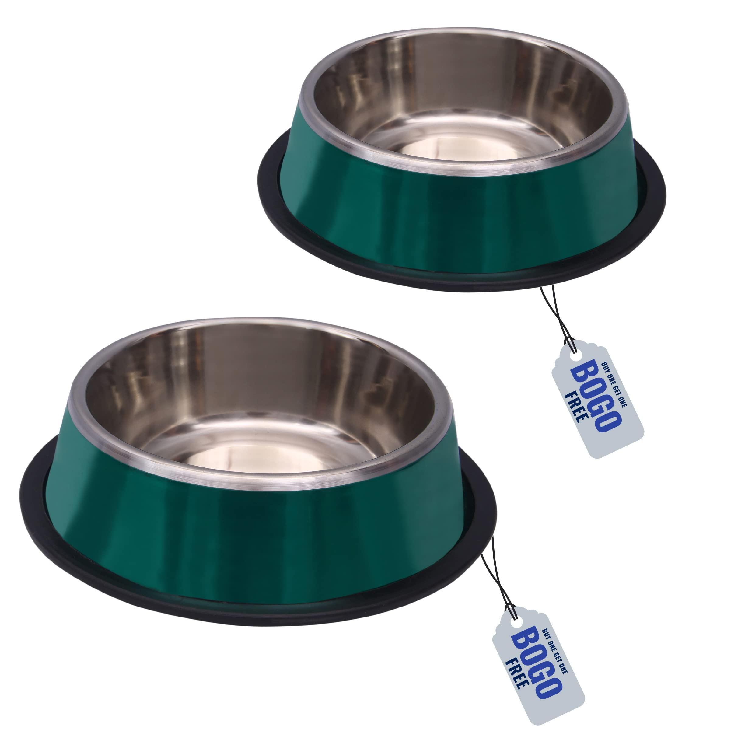 Prochoice Stainless Steel Feeding Bowl for Large Breed Adult Dogs & Giant Breeds | X-Large (Dark Green) (Buy 1 Get 1 Free) (1400 ml) (B0BYJX1FFZ) Amazon Price History, Amazon Price Tracker