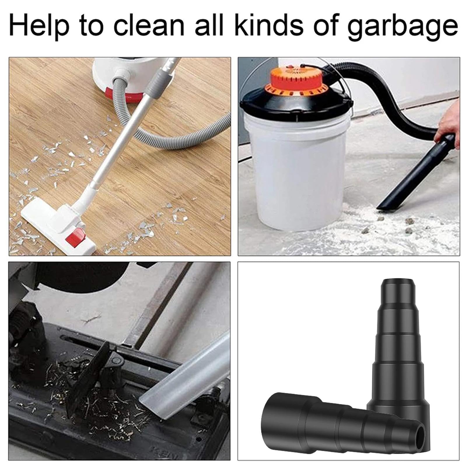 Set 8 Adattatori Per Aspirapolvere Universali In PVC - Diametro 25-42 Mm, Per Bosch, Kärcher, Makita - Foto 8