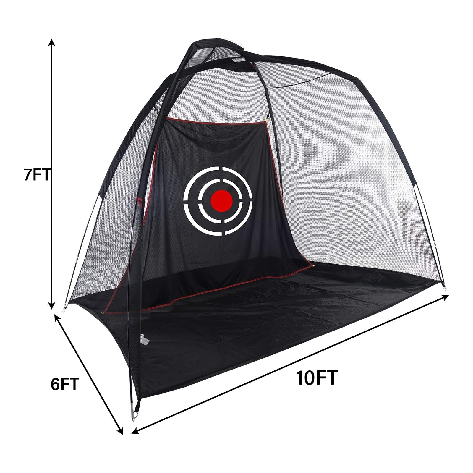 PGL Golf Net,10x7ft Golf Net for Swing Driving, Easy to Assemble Golf Net for Training,Indoor/Outdoor Golf Net for Practice,Golf Hitting Net with Target Aid in Backyard - Black