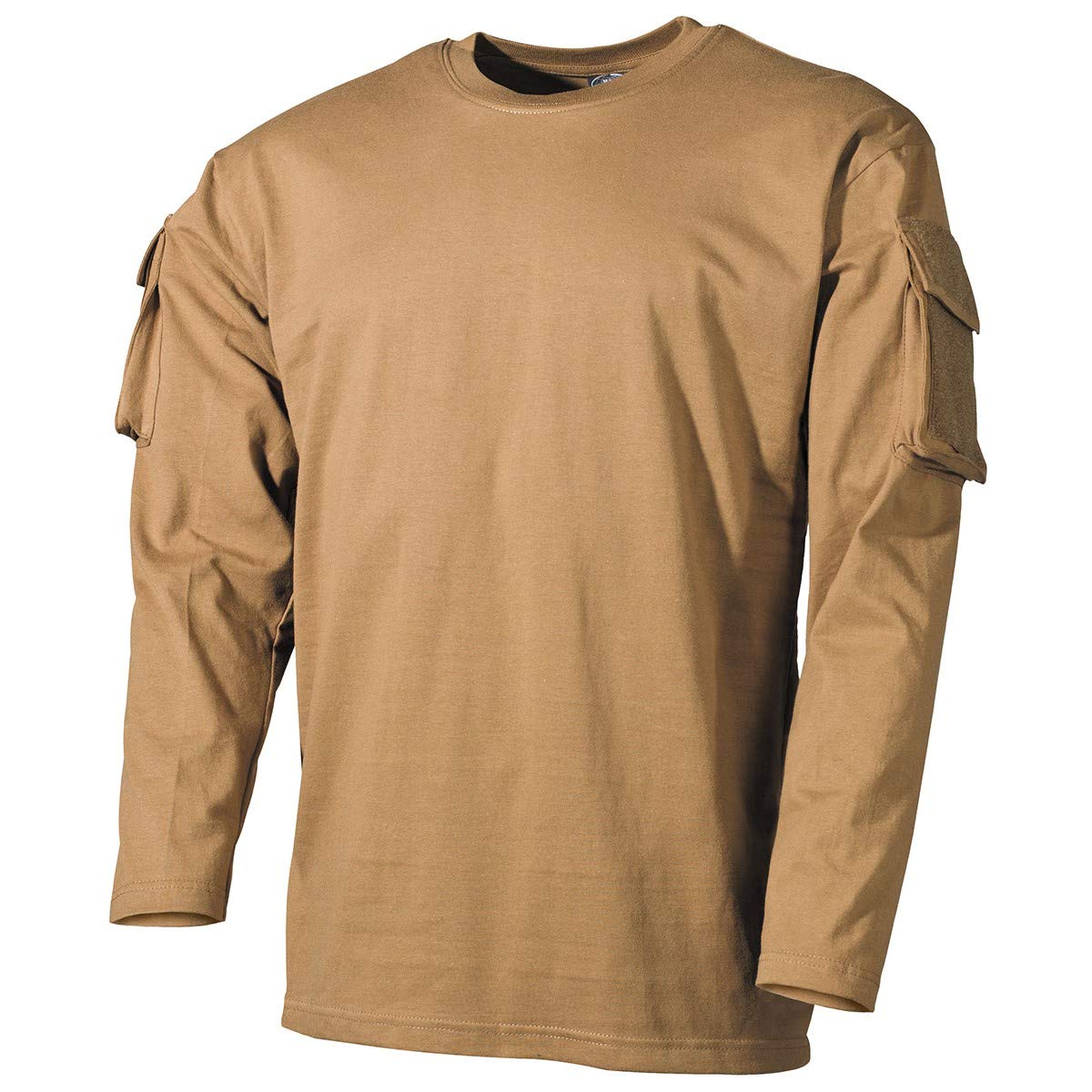 MFH Men's US Long Sleeved T-Shirt with Sleeve Pockets Coyote Size XL