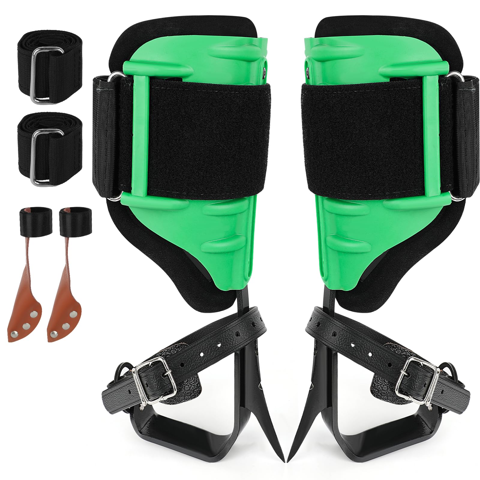 Xeoca Tree Climbing Spikes Set Tree Climbing Gear 1 Pair Alloy Steel Climbing Spurs 350lbs Load Capacity Arborist Equipment for Climbers, Fruit Picking and Lumberjack