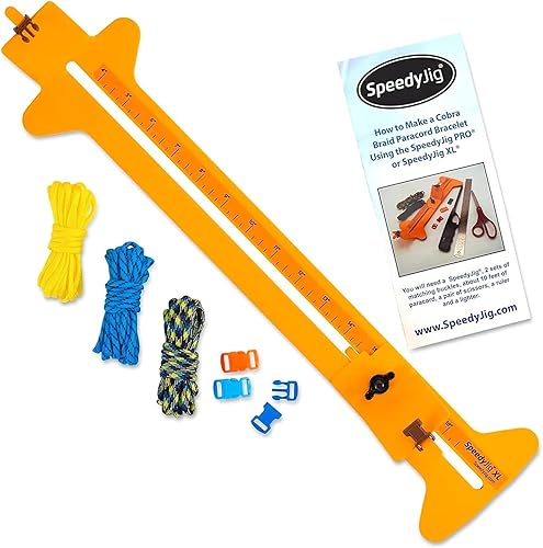 SpeedyJig Pro Paracord Bracelet Jig Kit - Diversión y forma fácil de hacer brazaletes de 4 a 18 o más