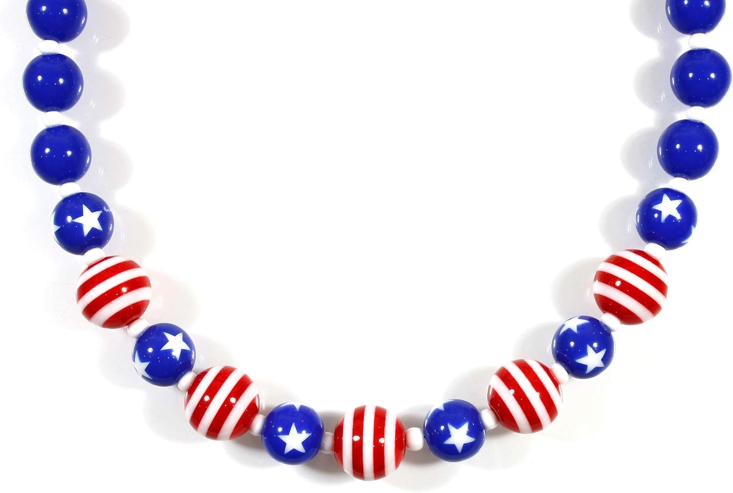 Stars and Stripes, American Flag Choker Necklace, 16 Inches Adjustable