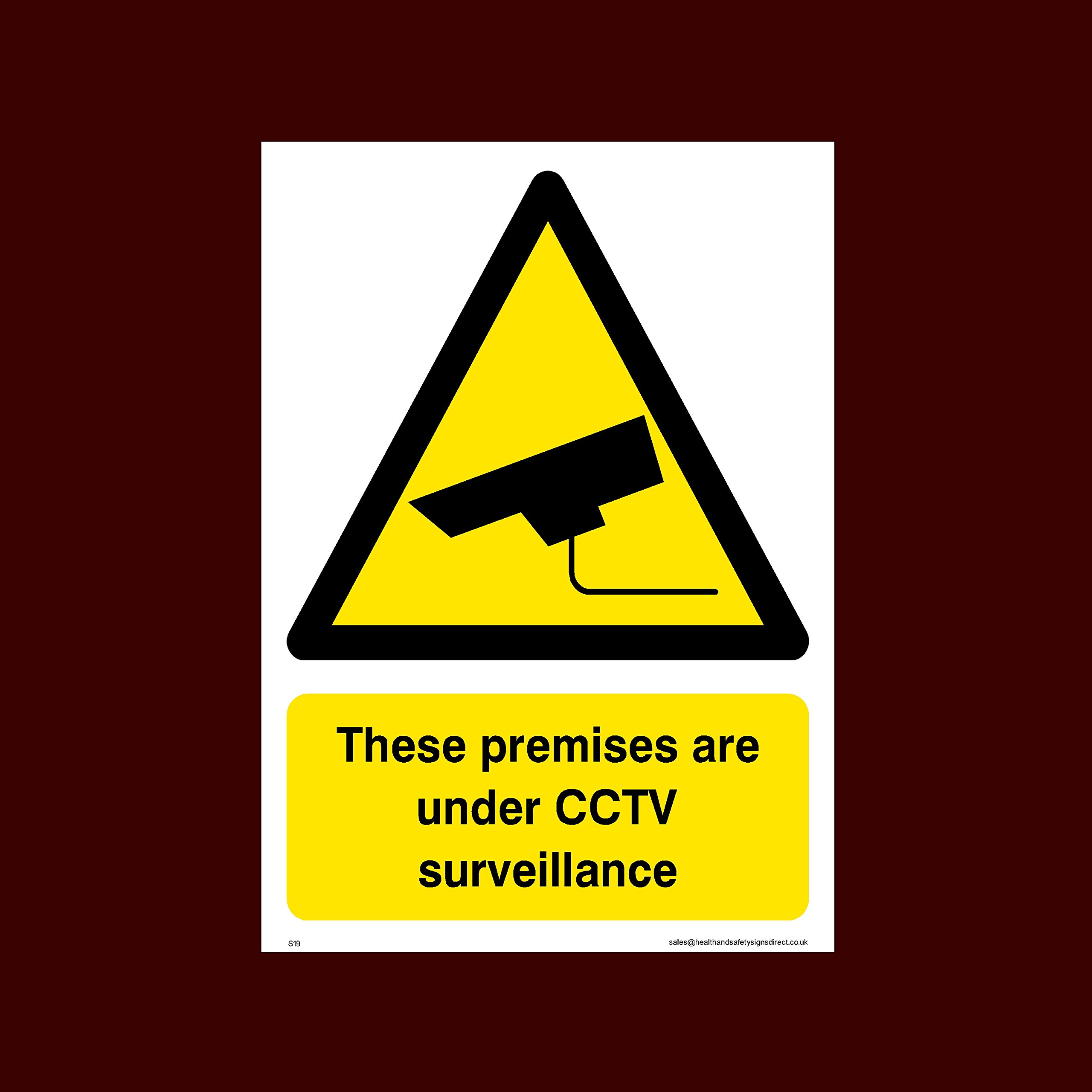 USSP&S These premises are under CCTV surveillance Sticker/Self Adhesive Sign (S19) - CCTV, Security, Warning, Alarmed, Surveillance, Camera, Dogs, Premises