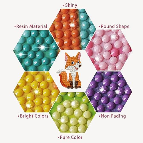 Miniatura 8 de sinceroduct 84 piezas de calcomanías de diamante para niños, kits de arte de mosaico, calcomanías de gema 5D, kits de arte y manualidades