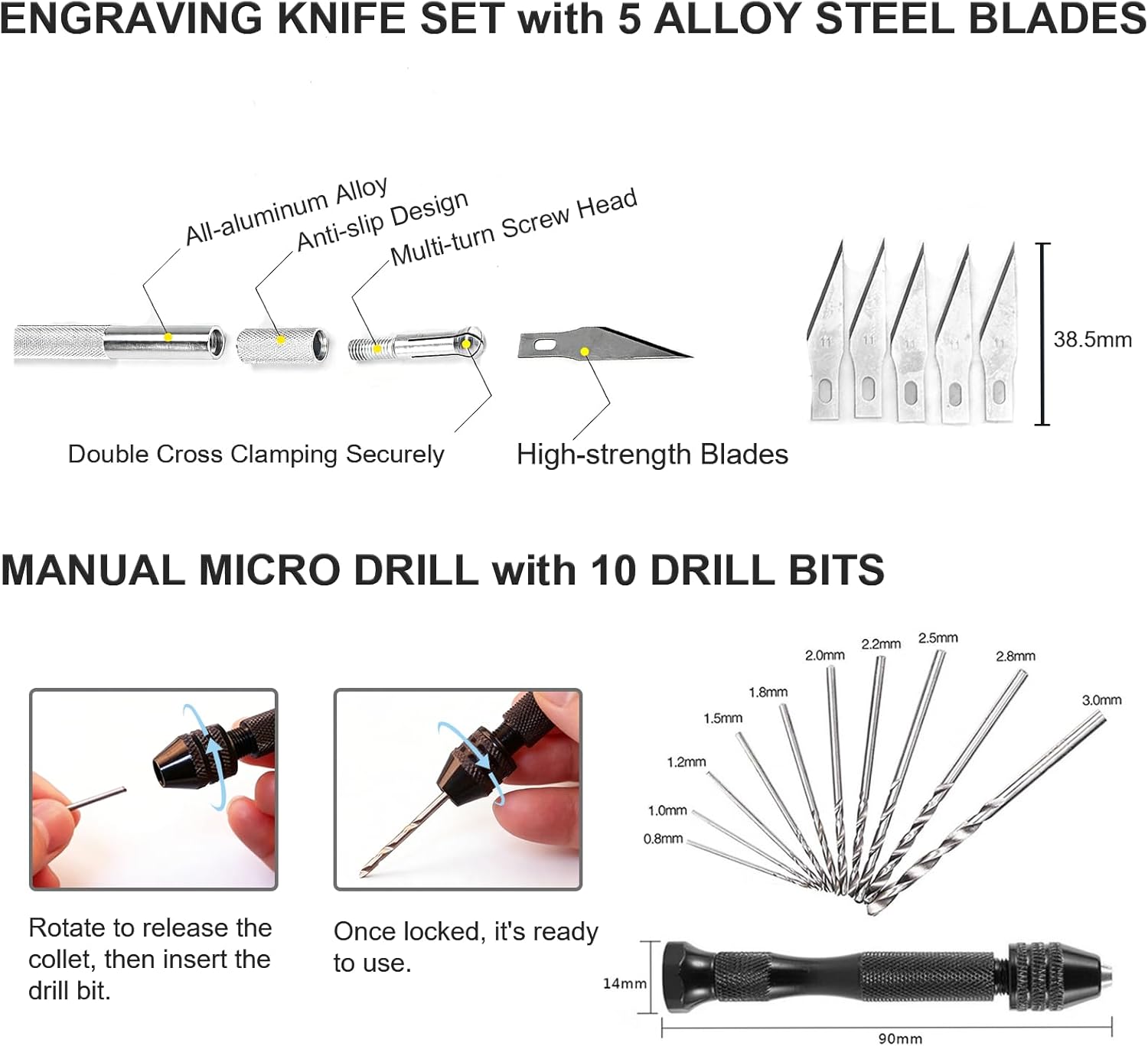 91PCS 3D Printer Tools Kit, 3D Printing Tool Set with Nozzle Cleaning, Removal, Deburring, Finishing Tools, Complete Post-Processing Tool Kit for 3D Printers for FDM & SLA Printers