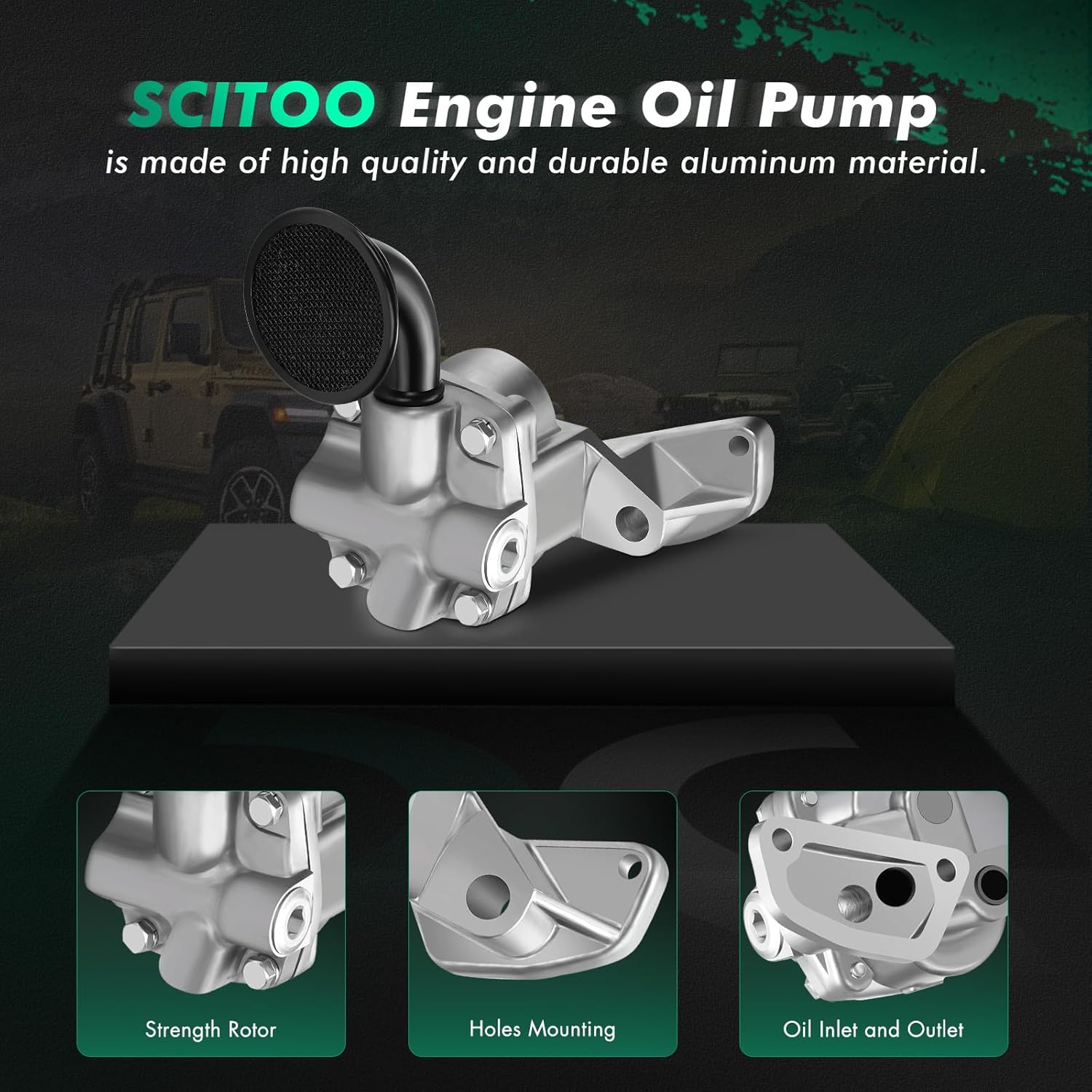 SCITOO Engine Oil Pump 1F8114100 5L5Z6600AA 1991-2008 for ford Ranger 1990-1997 Aerostar & 1994-2008 for Mazda B3000 V6 3.0L