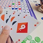 Jax Sequence - Original Sequence Game with Folding Board, Cards and Chips, 10.3" X 8.1" X 2.31"