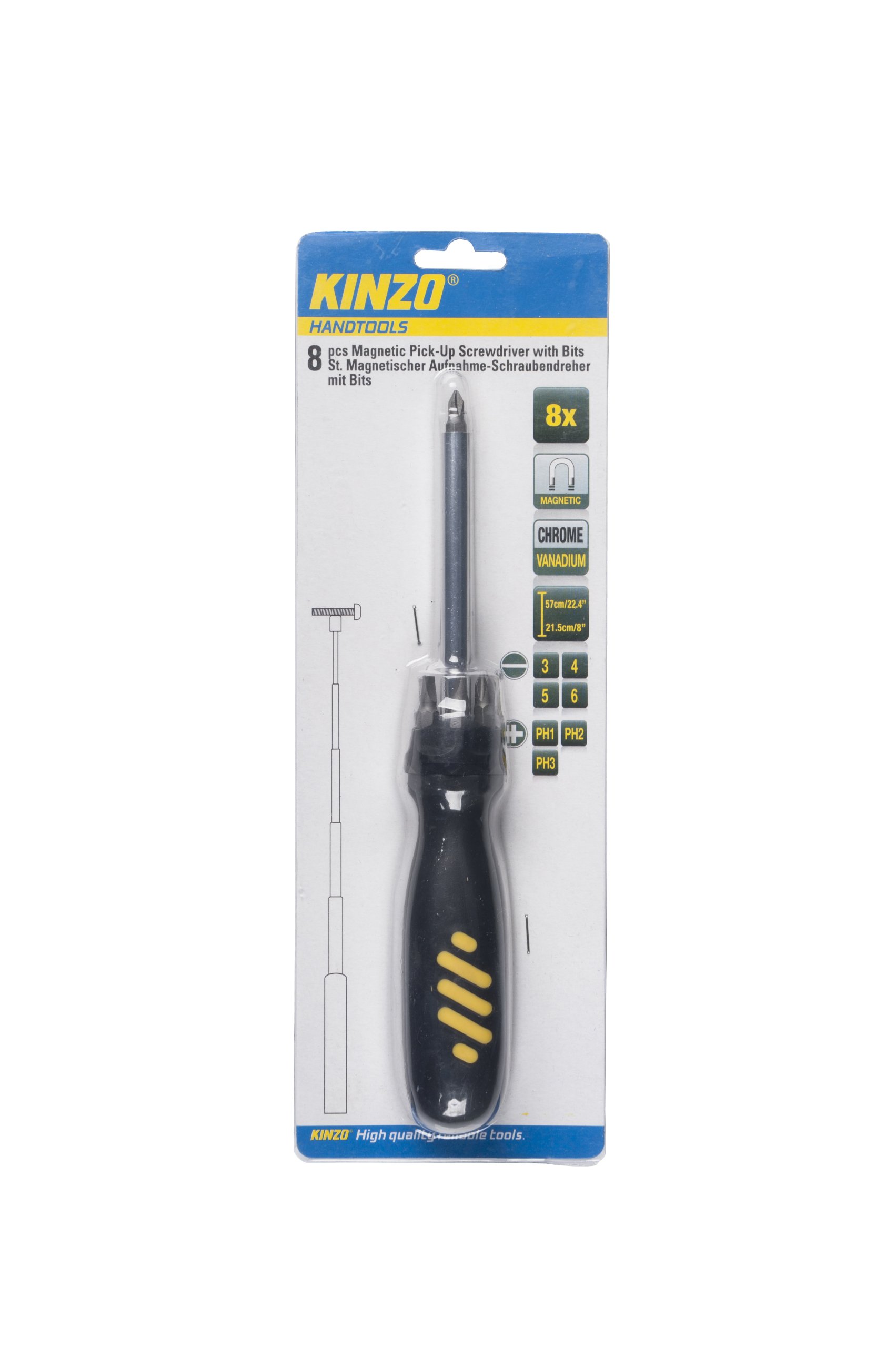 Kinzo Magnetic Screwdriver and Bit Set