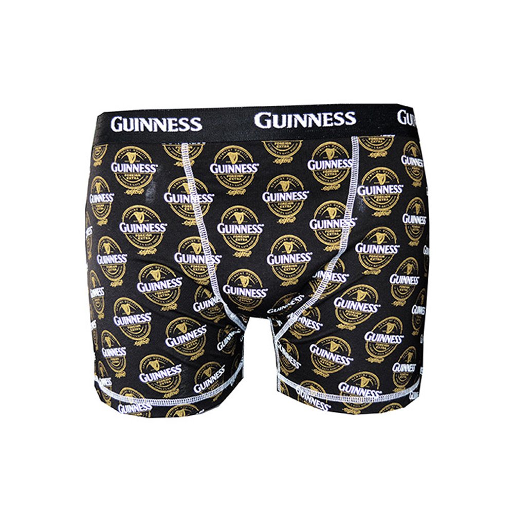 Guinness Official Merchandise Men's Boxer Shorts, Black, S UK