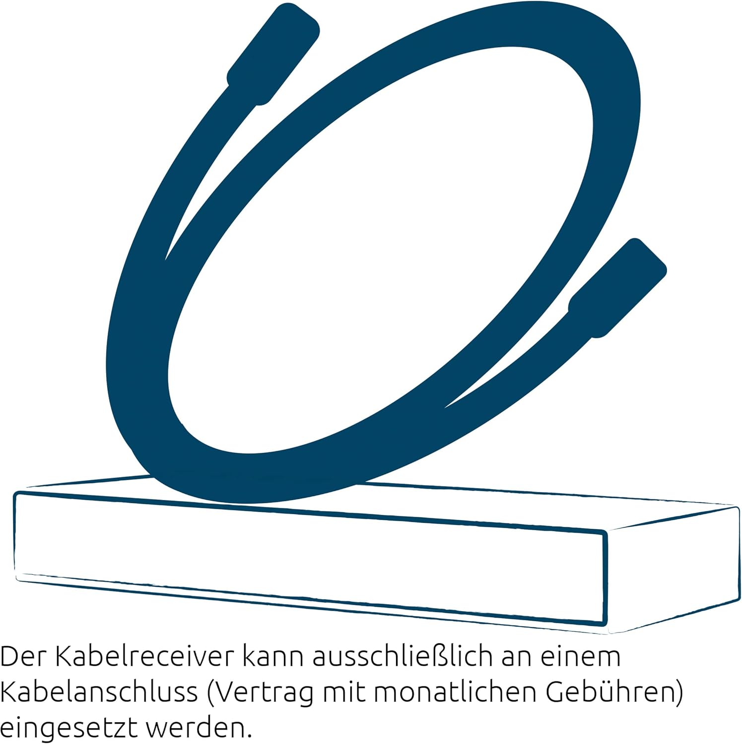 Illustration of a cable connection to a receiver