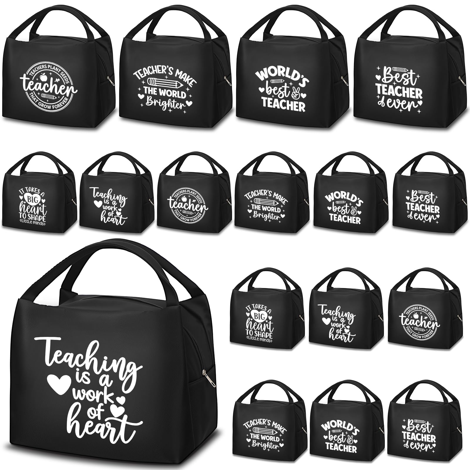 Isolierte Lunchtasche, wiederverwendbar, auslaufsicher, mit Aluminiumfolie innen, wasserdicht, Geschenk für Männer und Frauen (einfach)