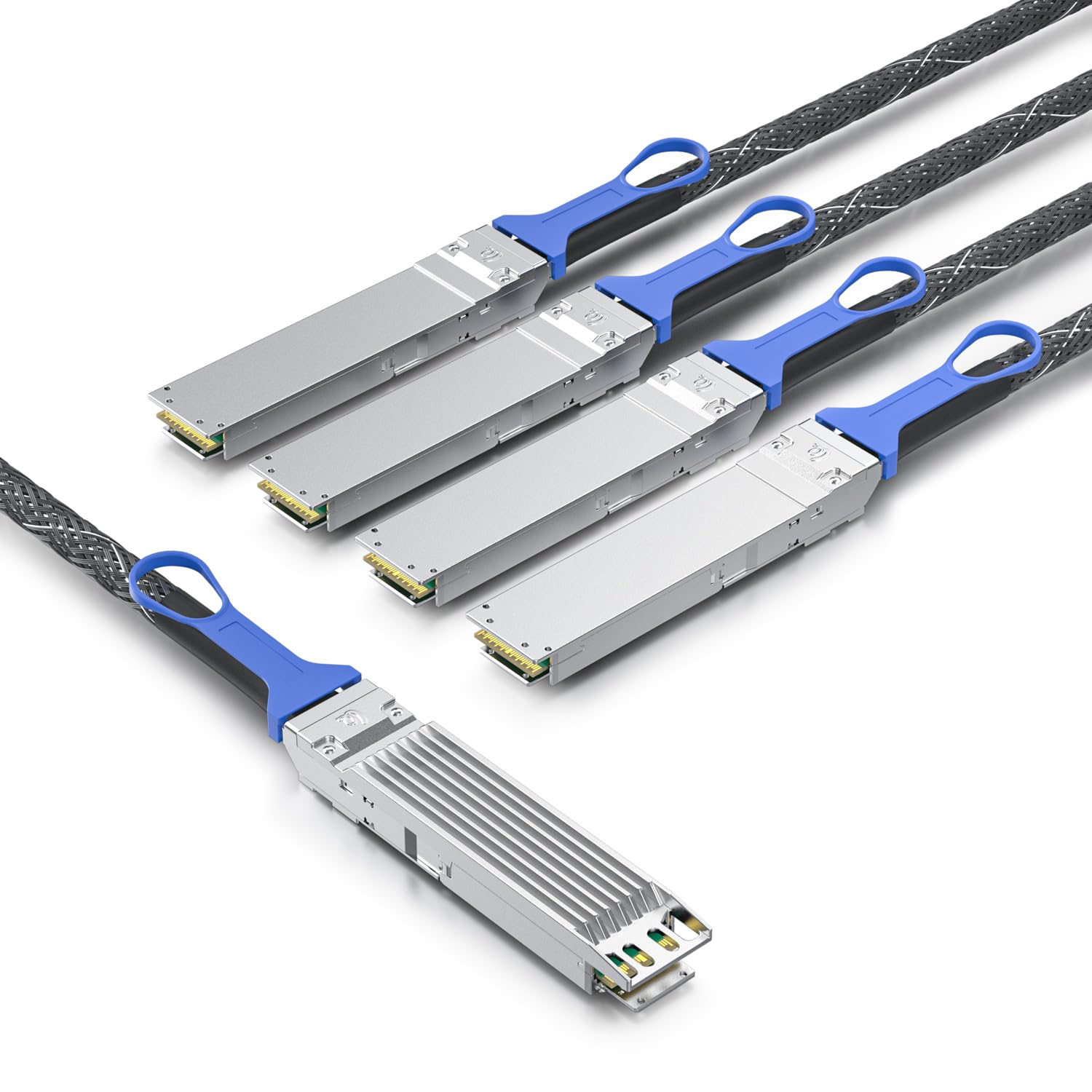 10Gtek 800Gb/s OSFP DAC Compatible for NVIDIA MCP7Y50-N002, 8-Channel OSFP Fin-top Breakout to 4x200G Flat-top Cable,NDR Infiniband and Ethernet Solutions-image-4
