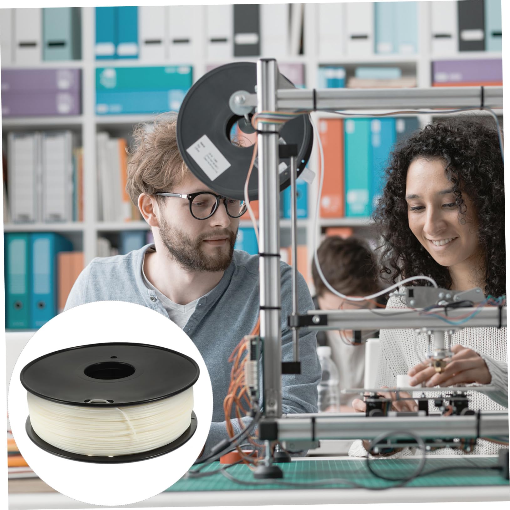 Filamento 3d Asa de 1, 75mm para Impresora 3d Blanco | Suministro de Impresión, Alta Dureza y Gran Tasa de Éxito, Formato para Trabajos de Fabricación Aditiva
