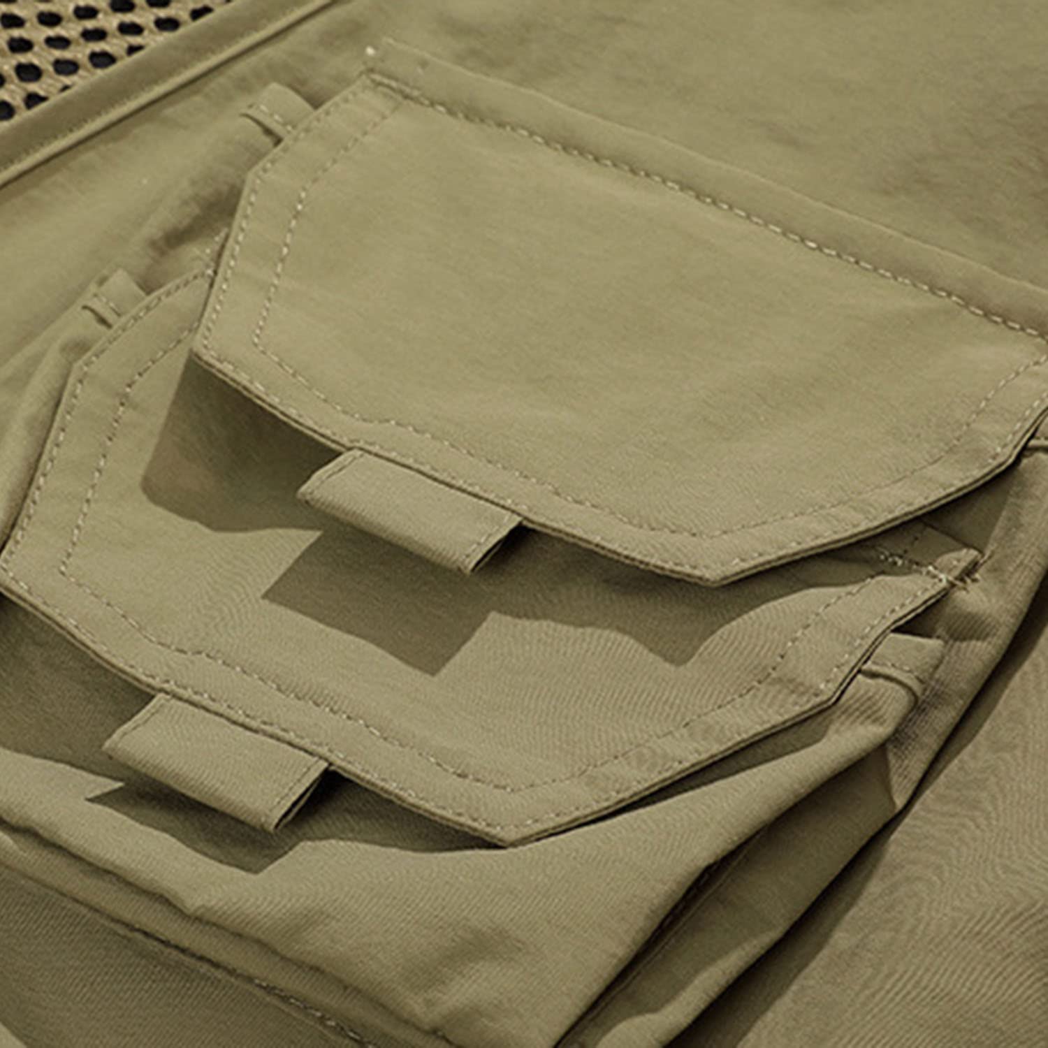 Chaleco Multibolsillos para Hombre Chaleco Exterior Transpirable Secado Rápido Chaqueta Sin Mangas Casual para La Fotografía Pesca Camping Viajes
