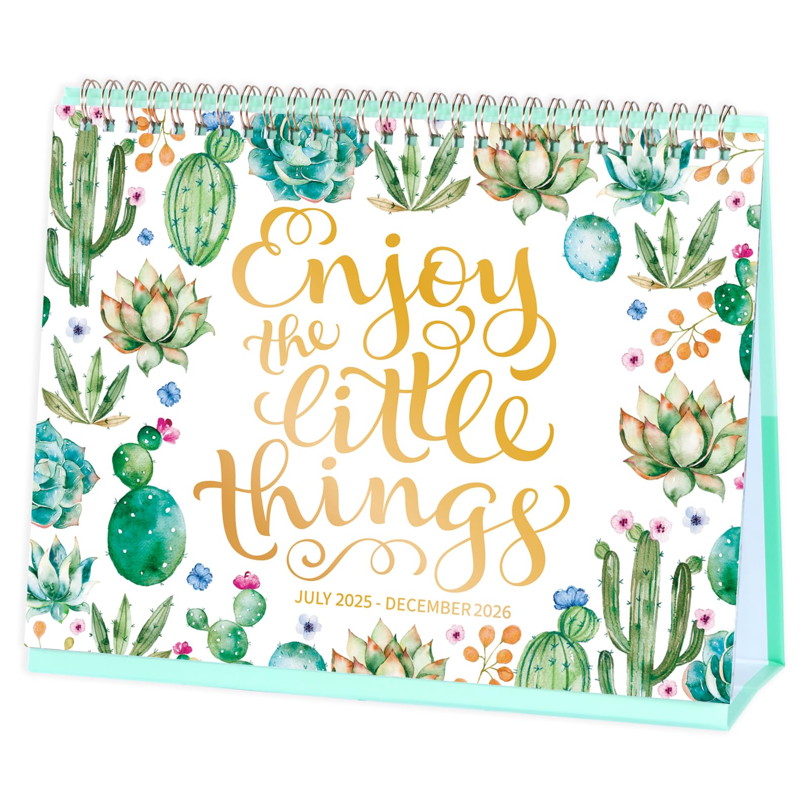 2025-2026 Desk Calendar - Desk Calendar 2025-2026 Standing Flip, July 2025 - December 2026, 10" x 8.3", Desktop Calendar 2025-2026 with Memo Pages, Holidays & Large Blocks