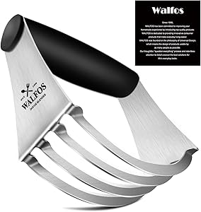 WALFOS Dough Blender, Multi-Purpose Pastry Cutter, Heavy Duty Stainless Steel and Non-slip handle Dough Cutter, Perfect for Pastry, Pizza, Dough and Cake