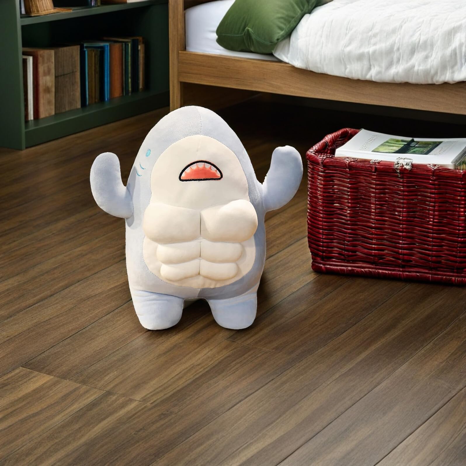 Muñeco de Peluche Musculoso y Adorable Cojín para Juguete para Sofá y Decoración Infantil