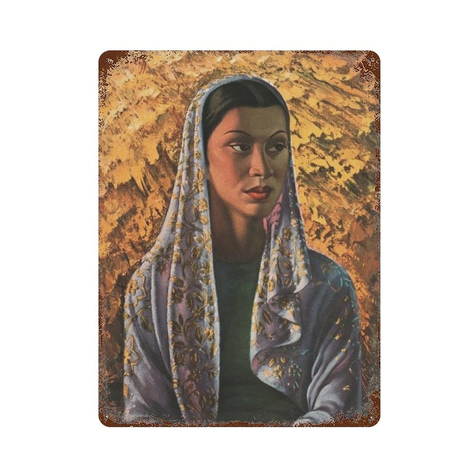 xiaoxiaoshen Artist Vladimir Tretchikoff Oriental (4) Wall Decor Art Metal Tin Poster Modern Home Decor Art Home Bar Shop Decorations Vintage Sign 40x30cm