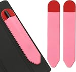 PATIKIL Pencil Holder for Stylus, 2 Pcs Adhesive Elastic Pen Case Sleeve Pouch Stylus Holder Pocket Elastic Pen Pouch Accessories for Tablet Case Notebook Outdoor, Rose Gold