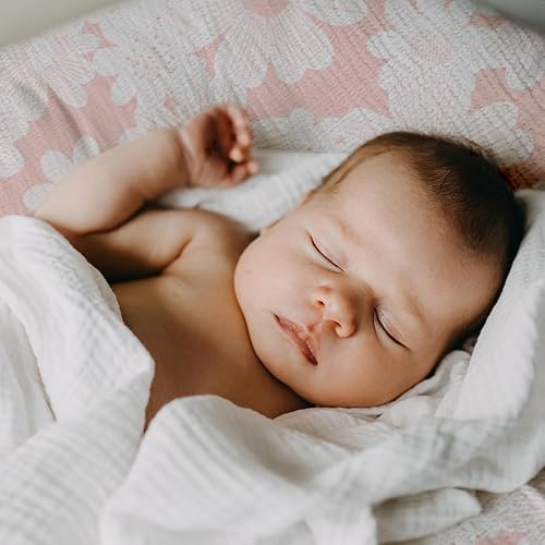 Gllquen Baby Muslin Bassinet Sheets 3 Pack, Breathable Elastic Cozy Fitted Cotton Bassinet Mattress Sheet for Baby Boy Girls, Fit for Hourglass Oval Rectangular Cradle Pad Sheets 33"x17" (Green)(Pink,Bassinet Sheets 3 Pack)