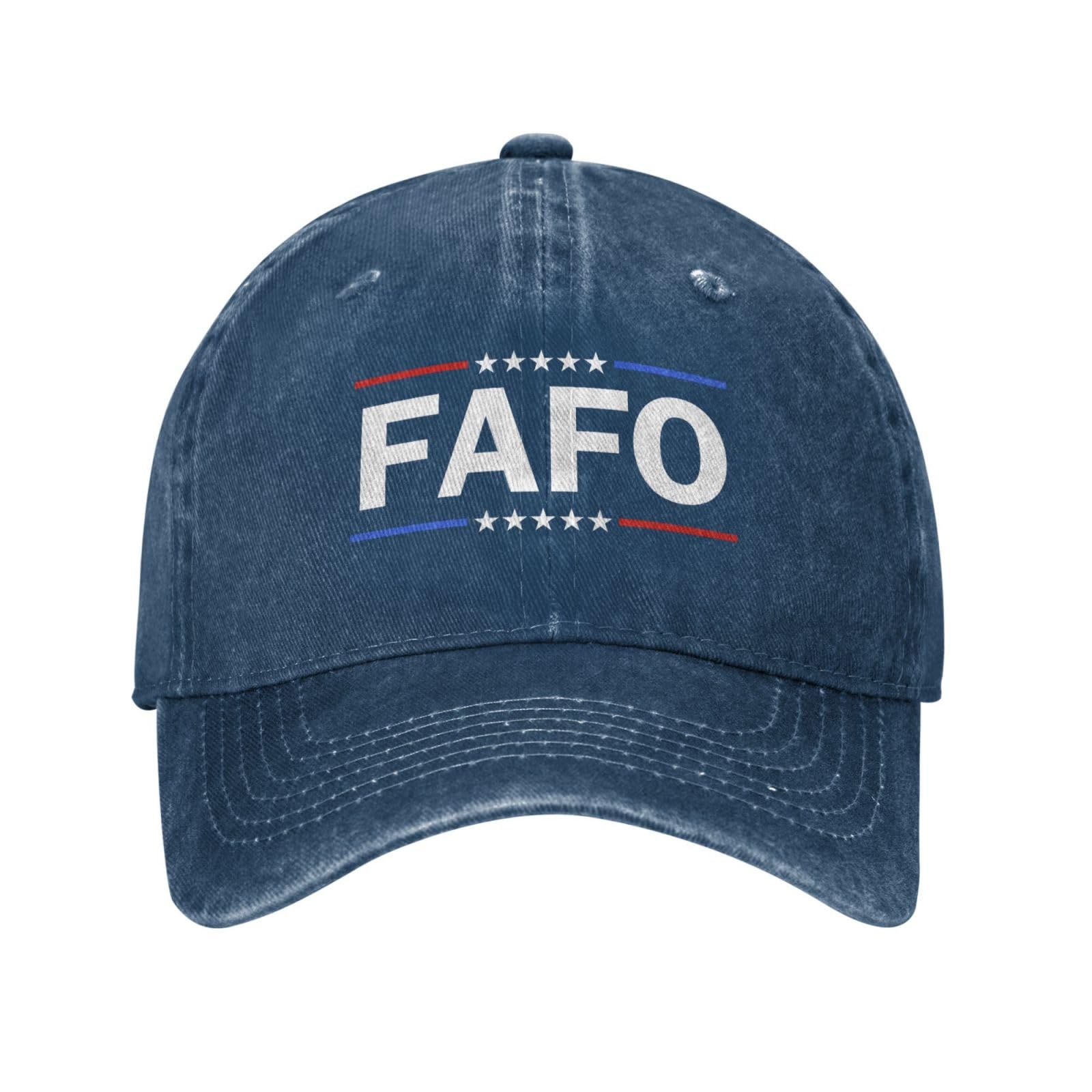Melbrakin Unisex Navy Blue Fafo Hat Baseball Cap Adjustable Dad Hat