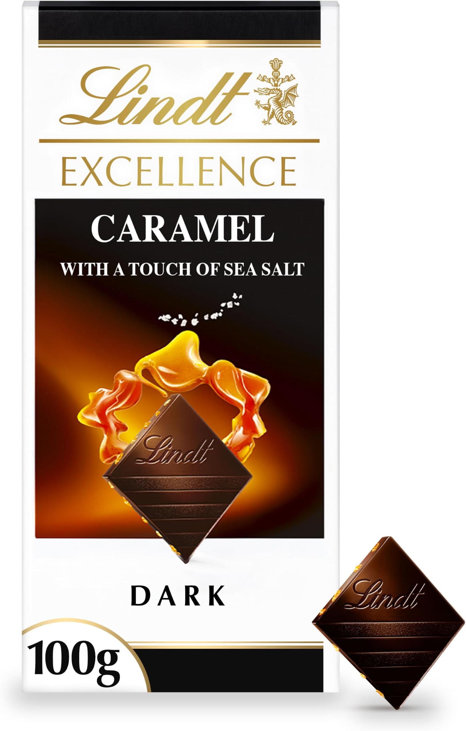 Excellence Caramel Sea Salt Dark Chocolate, 100 grams