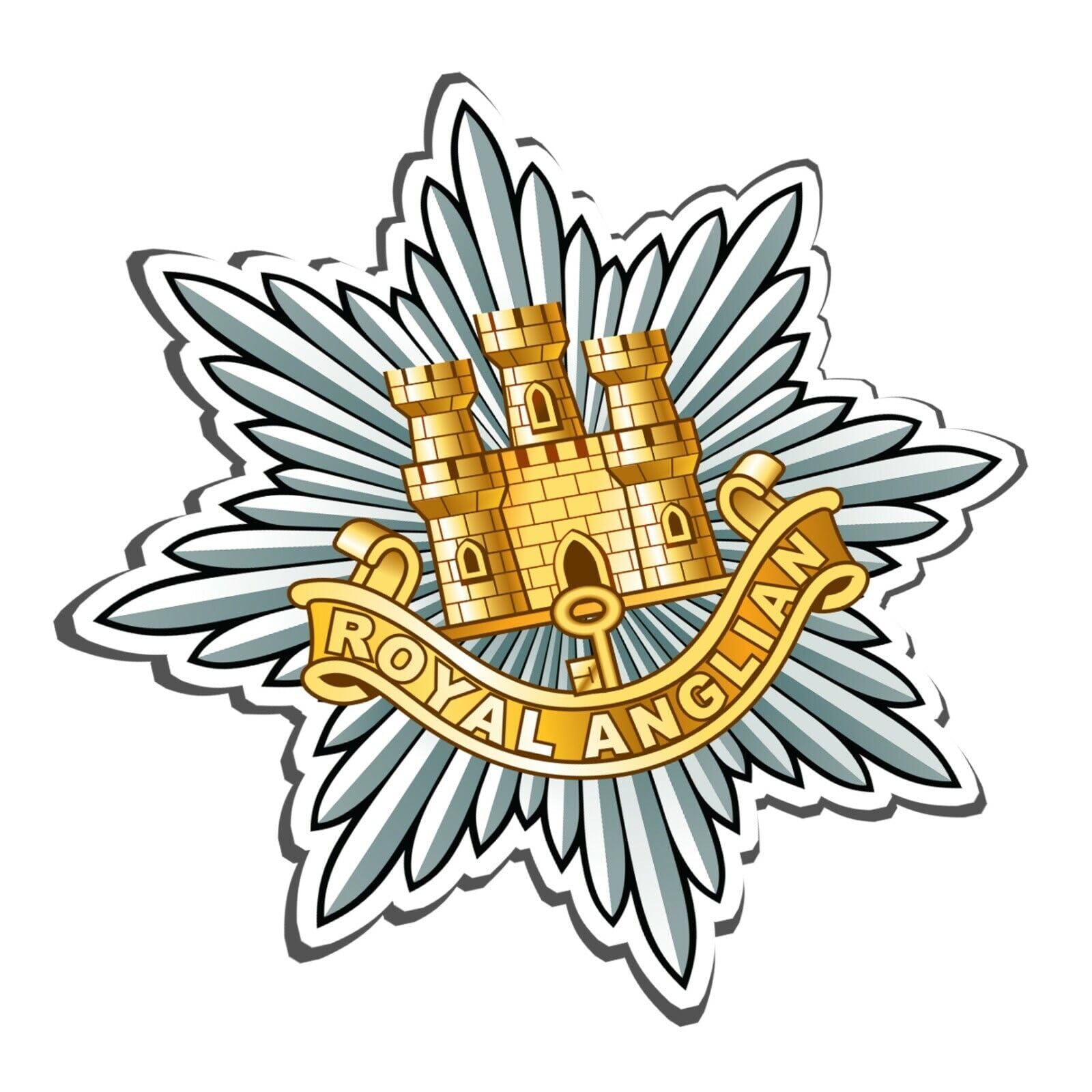 Royal Anglians Military Waterproof Vinyl Stickers Decal (SK1) The Vikings Veteran Squaddie Army 150mm x 150mm