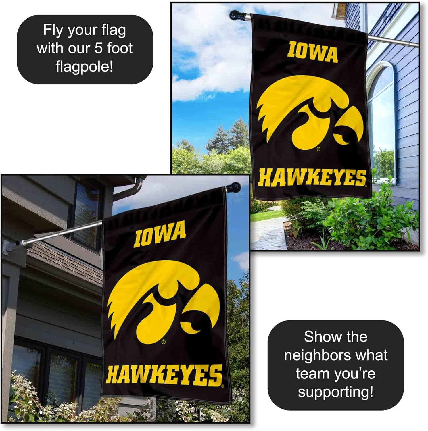 Iowa Double Sided Banner House Flag