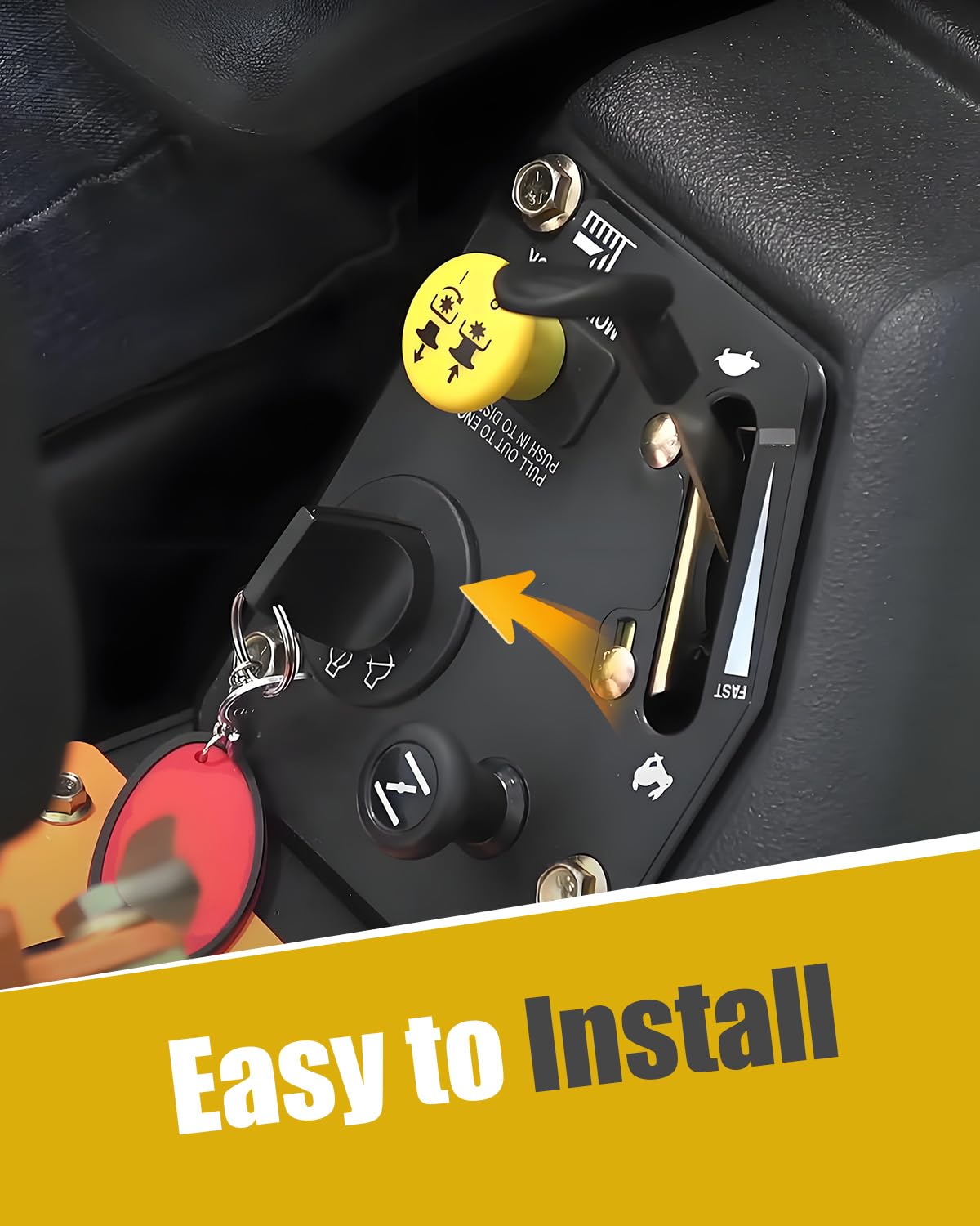 483472 Starter Ignition Key Switch Fit for Scag Freedom Liberty Z Patriot Models Lawn Mower Replacement Parts, Includes 1 Switch & 2 Keys & 1 Carabiner