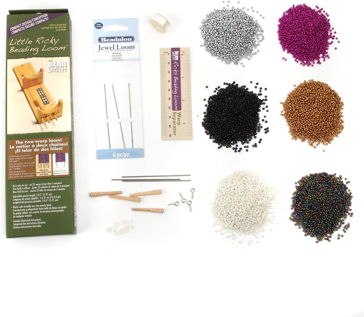 Beads Direct Smith Little Ricky Beading Loom Kit, Other, Multi-Colour, 23.5 x 15.5 x 11 cm