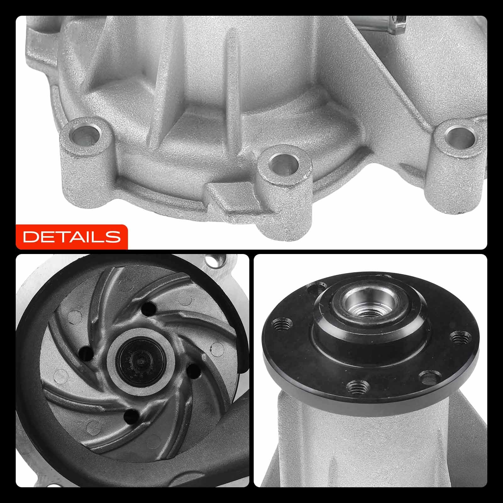 Frankberg Wasserpumpe Kompatibel mit Korando KJ 2.9L 1999-2004 Musso FJ 2.2L-2.9L 1999-2005 124 W124 S124 2.0L-3.0L 1984-1993 190 W201 2.5L 1985-1993 Replace# 6022000020