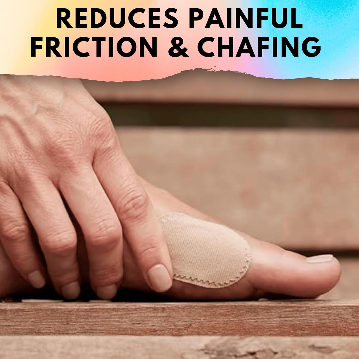 Bunion Pads (60Pack) - Pain Relief Cushions for Shoes - Moleskin Pads Cover Bunions, Prevents Rubbing, and Painful Contact - All-Day Water-Resistant Adhesive, for Men and Women