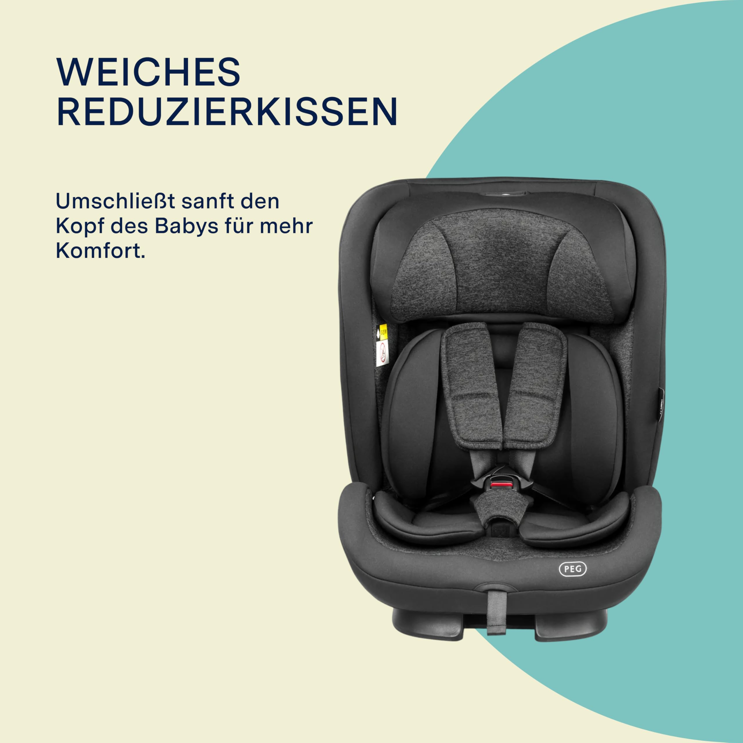 PEG VIAGGIO TT Evolutiver und neigungsverstellbarer i-Size-Autositz, zugelassen für Kinder von 76 bis 150 cm Körpergröße (ca. 15 Monate bis 12 Jahre).