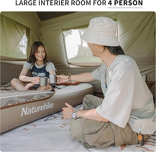 Miniatura 7 de Naturehike Village - Tienda de campaña instantánea para 4 personas y 8 personas con lluvia completa, tienda de campaña grande impermeable